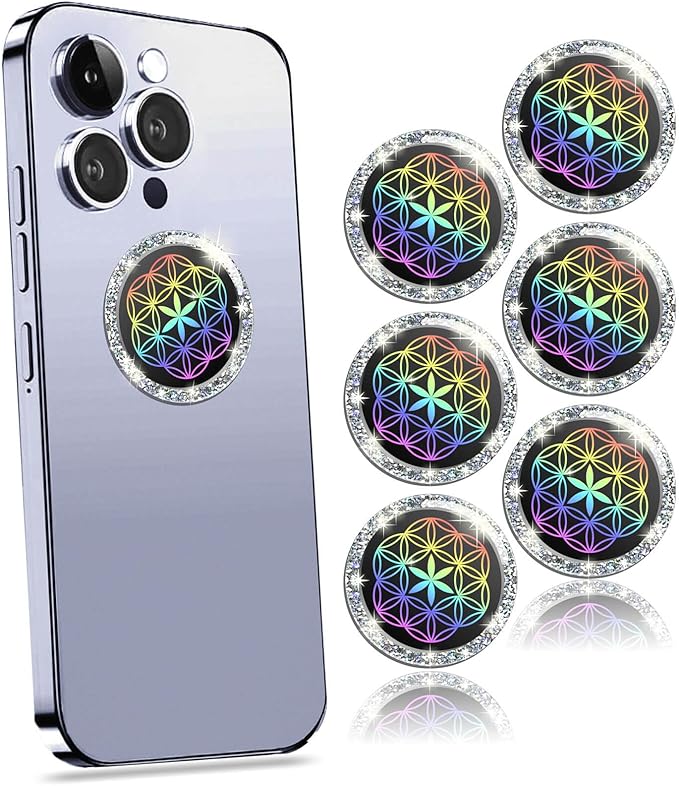 Crystal Diamond Protection Cell Phone Stickers Smart Phone, Laptops, Tablets, All Devices,Silver（6 pcs）
