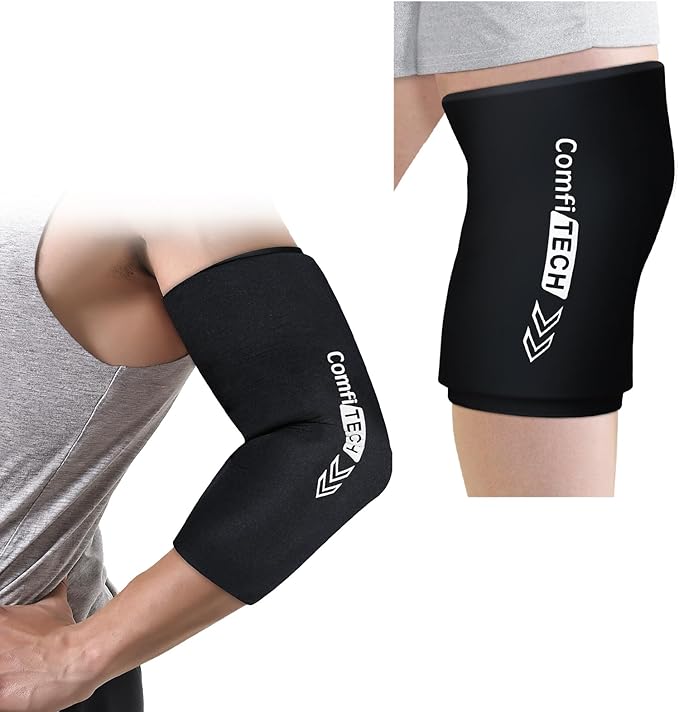 ComfiTECH Elbow Knee Ice Pack Wrap Sleeve, Multi-Use Ice Pack for Knee, Calf, Thigh, Flexible Ice Sleeve for Leg Discomforts, Muscle Relaxation, X-Large
