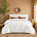 YnM Weighted Blanket King/CA King 20lbs, The Heavy Oversized Weighted Comforter, Warm & Fluffy Throw (White, 20lbs, 104" Lx90 W)