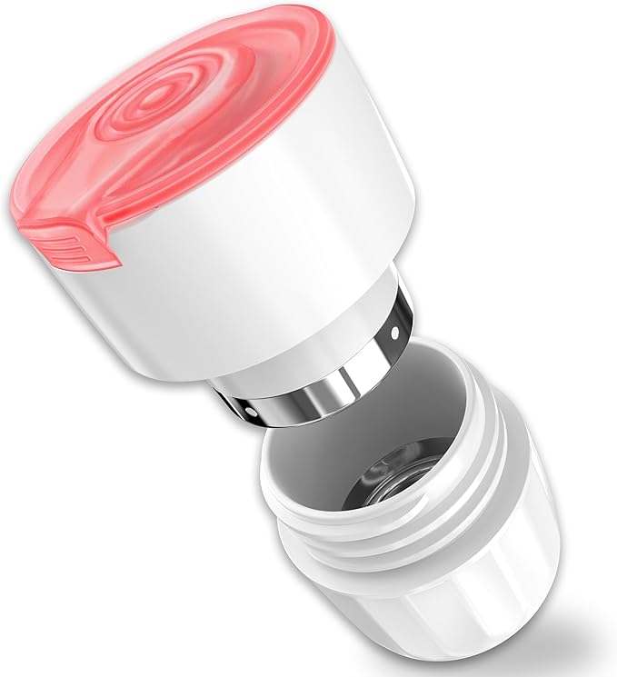 Fullicon Pill Crusher Fine Powder, Stainless Steel Grinder Head, 2-in-1 Medicine Crush with Storage, Small Pill Grinder for Pets, Elderly & Kids (Pink White)