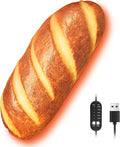Bread Heating Pad for Period Cramps Menstrual Pain Relief, Portable Electric Heat Pads USB Powered, Funny Baguette Bread Plush Pillow Stuffed, Cute Gifts for Women Teen Girls Birthday Christmas