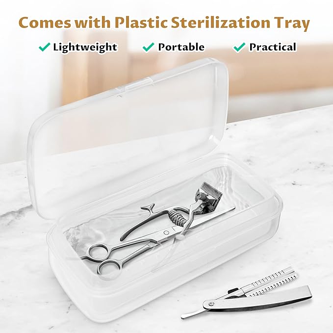 High Temperature Metal Tool Cleaning Box, 2L Dry Heat Cabinet Beauty Hair Nail Metal Tool Cleaning for Manicure Pedicure Barber, with 60 Min Timer & 50-220℃ Temp Settings, Plastic Sterilization Tray