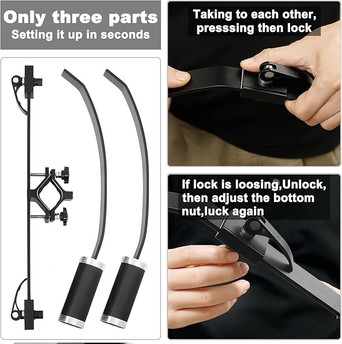 Massage Gun Holder,Detachable Deep Stable for Portability Massage Gun Holder for Back Extension Handle Compatible with Most Massage Guns, for Hard to Reach Areas,Muscle Pain Relief