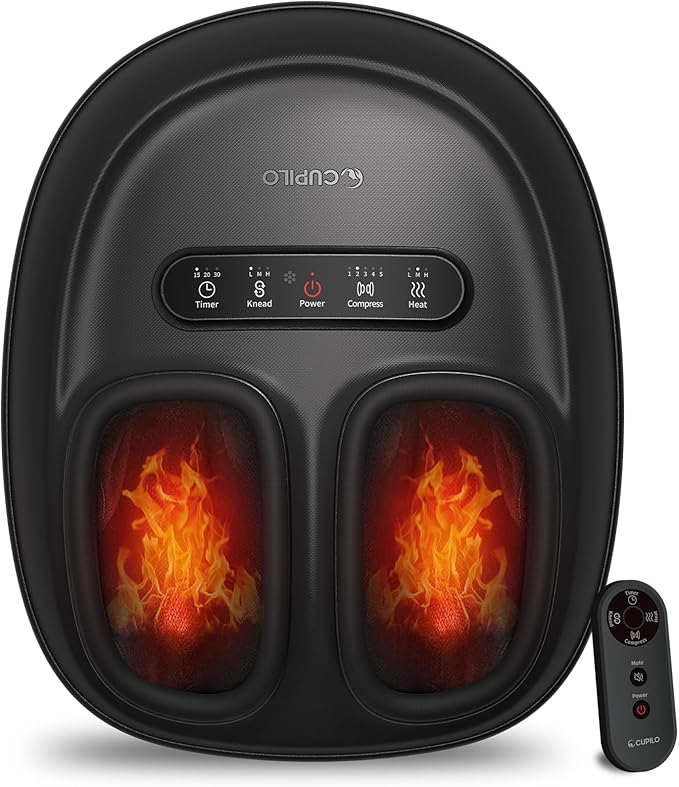 FSA Eligible HSA Foot Massager for Neuropathy, 2026 Upgraded Shiatsu Feet Massager with Heat, Compression, Deep Kneading Relief for Foot Fatigue Relief and Neuropathy, Mother Day Gift (with Remote)