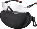 xaegistac Shooting Glasses Anti-fog Shooting Range Eye Protection, Adjustable Safety Glasses with Zipper Hard Case