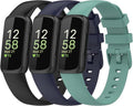 Honecumi Replacement Bands for Fitbit Inspire 3 - Silicone Sport Wristband Strap Bracelets for Women and Men - Colorful Accessories, S/L