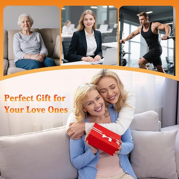 MELCAM Heating Pad for Back Pain Relief, 12"x24"+20" Large Electric Heating Pad for Period Cramps with Belt, 6 Heats Levels & 4 Timers, Auto Shut Off, Machine Washable, Gifts for Women Men Mom Dad