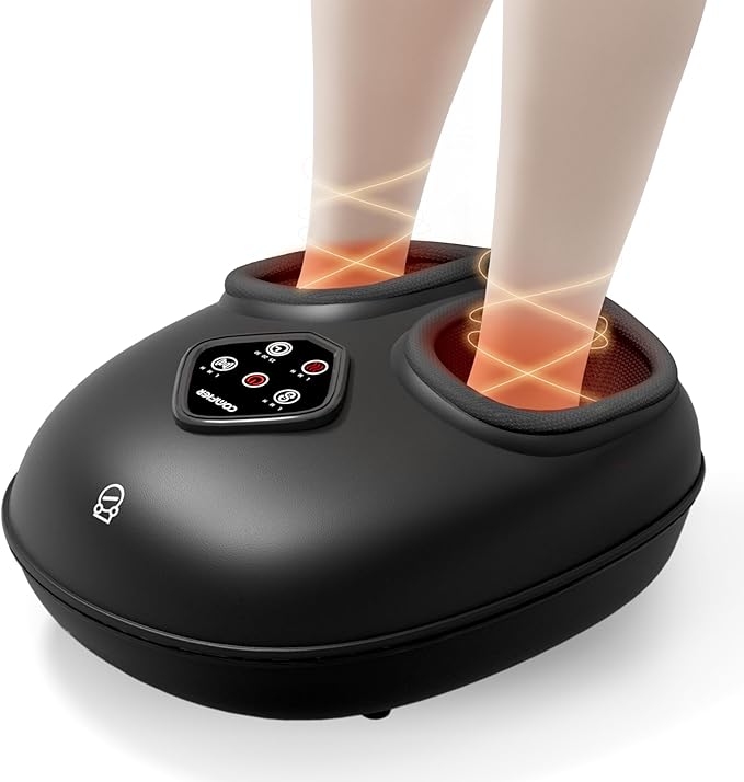 COMFIER Shiatsu Foot Massager with Heat, Electric Foot Massager for Neuropathy,Rolling Compression,Plantar Fasciitis Relief,Extra Large Foot Up to Size 14