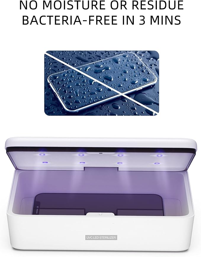UV Light Sanitizer Box, UVC Phone Sanitizer Box for Smartphone,Jewellery and Household Items