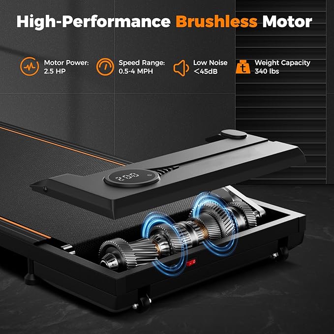 GYMAX Walking Pad, 340lbs 3 in 1 Treadmill with Remote & LED Display, 12 Preset Programs & 3 Countdown Modes, 0.5-4 MPH Under Desk Treadmill Walking Jogging Running Machine for Home Office Desk