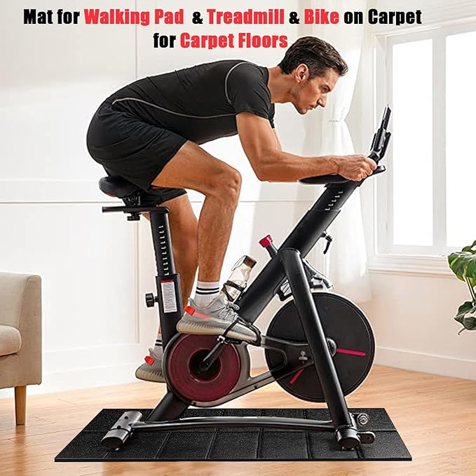Walking Pad Treadmill Mat for Carpet Floors,55x24 Hardwood Floor Protection, Mats for Under Walking pad/Treadmill/Bike/Exercise Equipment on Carpets, Noise Shock Absorption, Stationary