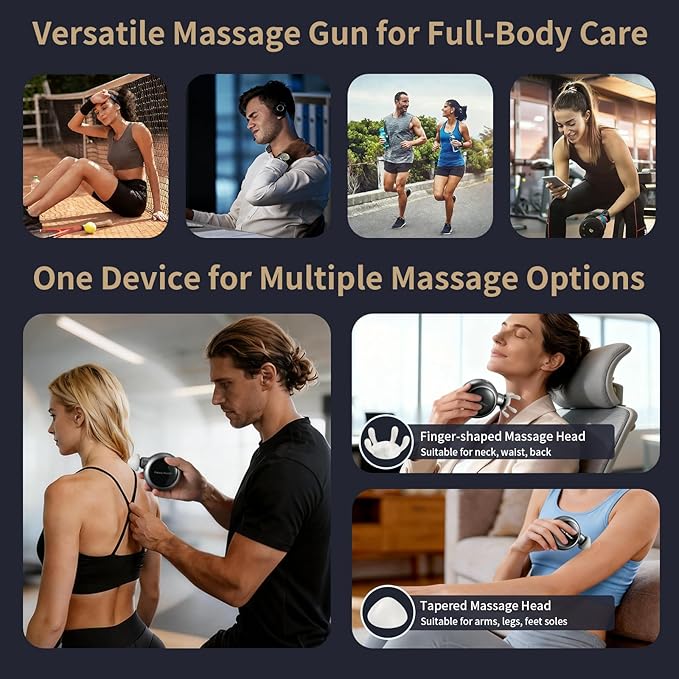 Fancy Home® Mini Massage Gun - Small Titan | Palm-Sized Deep Tissue Massager Gun, Unique Small Hand Massager for Circulation, Cordless Powerful 3200 RPM | Ultra Quiet | Travel Friendly & Gift Ready