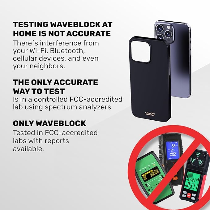 WAVEBLOCK EMF Protection Silicone iPhone Case Compatible with iPhone 15 Pro, Radiation Blocker, 5G Shield Reduction, Lightweight, USA Patented and Tested in FCC Lab, Stone