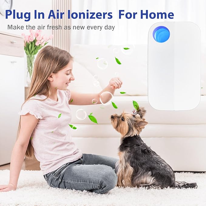 Ion Clear Air purifiers Plug in Air Ionizers for Home Portable and Quiet Ionic Air Purifiers for Bedroom Toilet Office Kitchen and Pets(2)