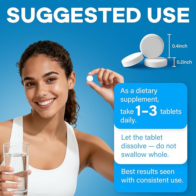 Molecular Hydrogen (H2) Tablets with Magnesium – 12 PPM Hydrogen Water Tablet for Drinking Water, Antioxidant-Rich, Supports Cellular Health, Recovery & Cognitive Function – Unflavored, 120 Tablets