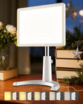 Light Therapy Lamp, 12000 Lux Full Spectrum 3 in 1 Therapy Lamps LED Sunlight, Adjustable 10 Brightness 5 Color Modes, Timer, Height, Angle& Detachable Stand, White