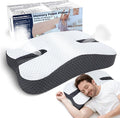 SAHEYER Anti-Snoring Pillow for Side Sleepers, Stop Snore Aid with Memory Foam, Orthopedic Pillow for Sleeper, Snoring Solution and Remedy, Anti-Snore Devices, Black