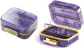 Travel Pill Organizer, 7 Compartments Pill Box, Daily Portable Pill Case to Hold Vitamins, 1 Pack Small Pill Container for Pocket Purse Medicine Organizer