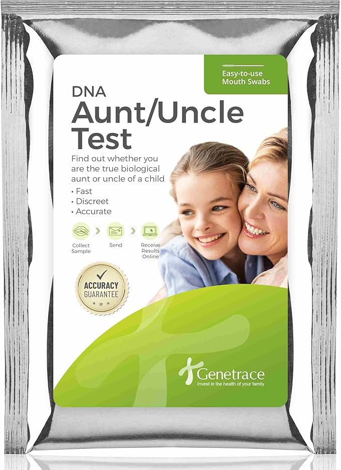 DNA Aunt/Uncle Test - at-Home Collection Kit for Avuncular Testing - Lab Fees & Shipping Included - Results in 1-2 Days