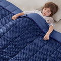 anfie Weighted Blanket Kids(40"x60" 7lbs) Weighted Blanket Cooling Blanket for Sleeping,Throw Size Breathable Blanket with Premium Glass Bead(Blue)