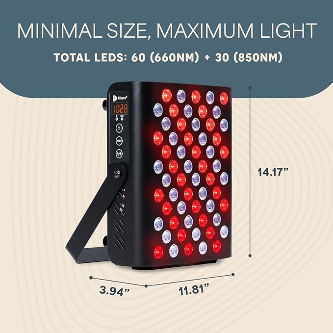 LifePro Red Light Therapy for Body Panel - 90 & 120 Dual Chip LEDs - 660nm & 850nm Near Infrared Full Body Red light Therapy Panel - For Daily Wellness & Comfort -Includes Hanging Kit and Eyewear