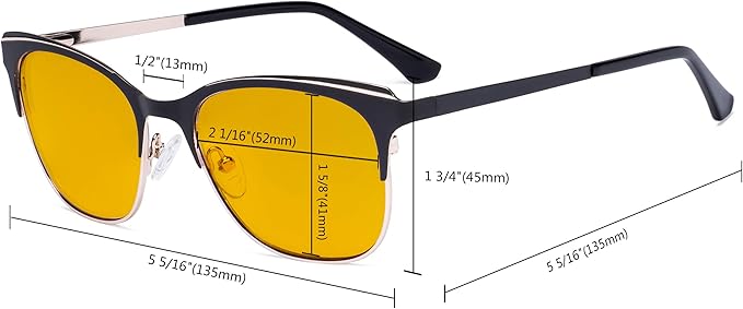 Eyekepper Blue Light Glasses - Square Digital Eyeglasses for Women Blocking Computer Screen UV Rays
