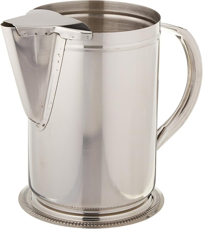 Winco 64oz S/S Water Pitcher w/Ice Guard