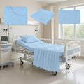 Lounsweer 3 Piece Hospital Bed Sheet Set, Blue Waterproof Bed Sheet Set, Incontinence Protection for Home and Hospital Use, Include 1 Fitted 36" x 80" x 12" 1 Flat and 1 Pillowcase