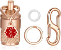 Divoti Precision CNC Machined Stainless Steel Emergency Pill Holder Keychain - Micro/PVD Rose Gold