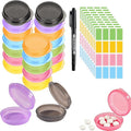 21 Pcs Small Pill Box, Travel Pill Case Portable Portable 7 Day Daily Pill Organizer Mini Medicine Storage Container for Pocket Purse Cod Liver Oil Storage Box Earplug Case（7 Colors）