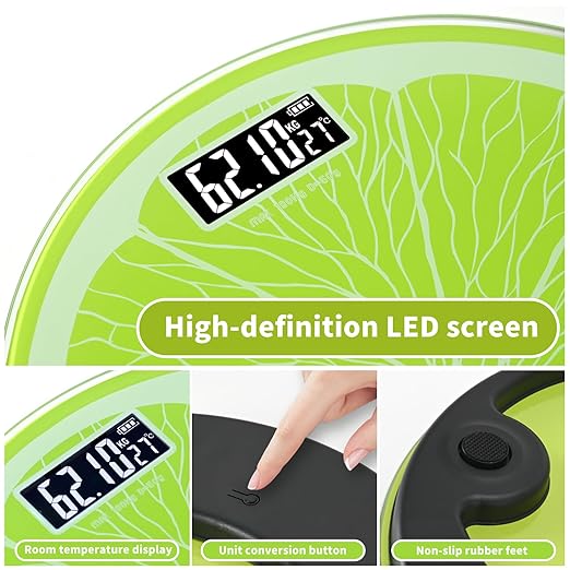 Rechargeable Bathroom Scale – Accurate Digital Weight Scale (±0.1 lb), 400 lbs Capacity, Large LED Display, No Batteries, Step-On Technology for Easy Home Use