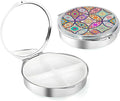 Weekly Pill Case, Medicine Planner, Vitamin Organizer Box, Portable Daily Pill Box with Compartments,Pocket Purse Metal Medicine Organizer Unique Gifts,Mandala