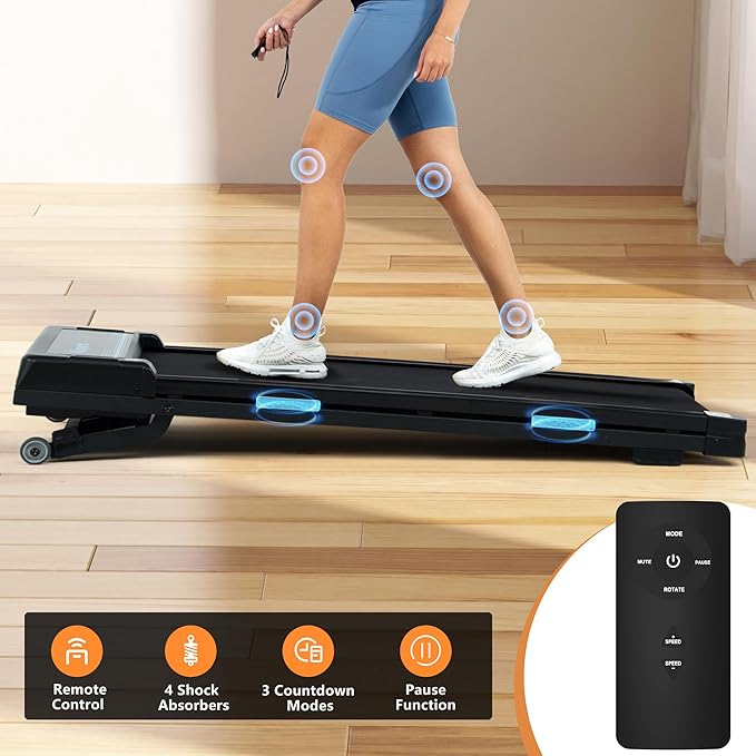 Ksports Walking Pad & Folding Treadmill – 2.5HP, Sit-Ups Mat, Bluetooth App, Portable Wheels | Incline, Desk, Dual Displays, 308 lbs & 265lbs Capacity
