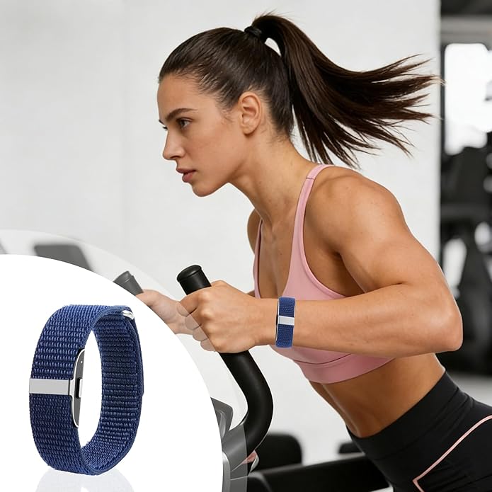 Nylon Loop Replacement Strap Compatible with Hume Health Band, Soft Breathable Adjustable Sport Wristband for Fitness Tracker, Women & Men