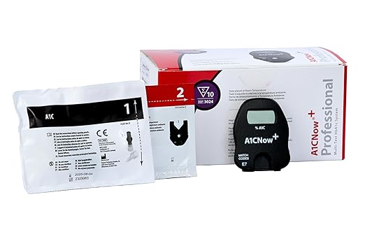 PTS Diagnostics A1C Now+ Multi-Test Blood Glucose Monitor (10 tests/box)