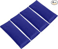 Sunshine Yoga 4-Pack Unscented Sateen Eye Pillows, Low-Luster, 9’’ x 4’’ Flaxseed Weighted Eye Mask for Sleeping, Hot or Cold Therapy for Relaxation, Migraine, and Headache, Blue