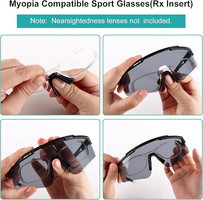 Tactical Eyewear Anti Fog, ANSI Z87.1 Sports Glasses with 3 Interchangeable Lens UV400 Protection Airsoft Goggle