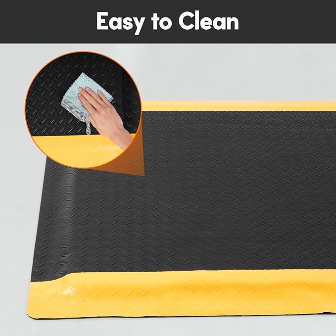 Anti Fatigue Mats Industrial 2' x 6' 15/16" Thick Ergonomic Standing Mat Commercial Kitchen Mat Heavy Duty Diamond Plate Cushioned Shop Floor Mats Helps Relieve Back and Leg Soreness
