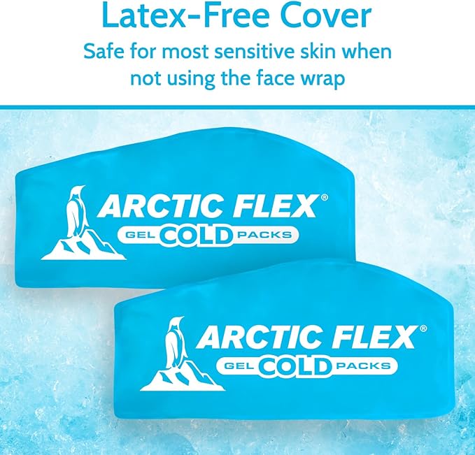 Arctic Flex Gel Replacement Packs - Ice Packs Reusable for Face Ice Brace - Hot and Cold Gel Ice Pack for Injuries, Pain Relief, Swelling - Flexible Therapy Compression Wrap - Athletic, Women, Men