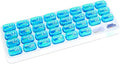 Easy Open 31 Day Pop-Out Compartment Pill Organizer, BLUE, One size
