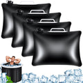 4 Pack(24L) Large Refillable Ice Bath Bags Water Chiller,Bathtub Freezer Water Bags,Portable Cold Plunge Ice Bags Tub Accessories,Anti-Breakage Ice Block/Cube Molds for Cold Plunge