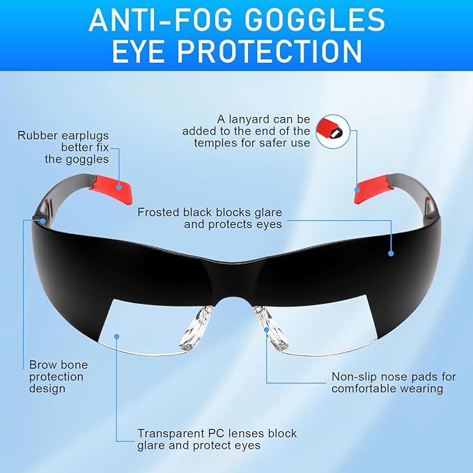 Flight Training Glasses Flight Goggles IFR Training Aviation Glasses Black View Limiting Goggles Device with Luggage Tag Box and Storage Bag
