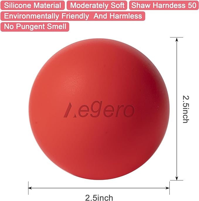 Massage Lacrosse Balls for Myofascial Release,Yoga Deep Tissue Massage,Trigger Point Therapy and Foot Plantar Fasciitis,Muscle Soreness Massager Ball (2Pack, Blue)