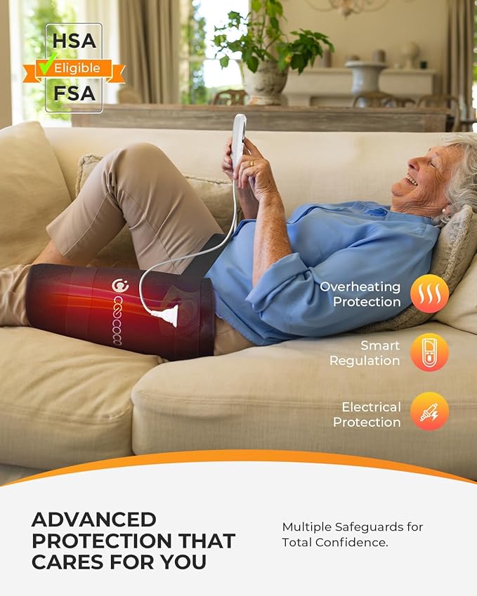 Hip Heating Pad Large, CooCoCo FSA Eligible Heating Pad for Hip Pain, HSA Approved Heated Hip Brace for Sciatica Pain Relief, Hot Physical Therapy for Back/Thigh/Buttock Electric Heat Pad