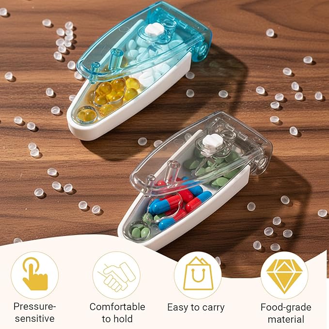 2PCS Pill Popper for Blister Packs, Pill Extractor, Medication Organizer Tool for Easy Medication Access, Ideal for Elderly and Travel Use