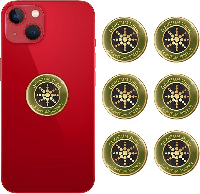 6 Pcs Protection Cell Phone Stickers 99% Effective Protector Cell & Smart Phones/Laptops/Tablets/TV/Monitors - All Devices Brown Cyan, JA-04