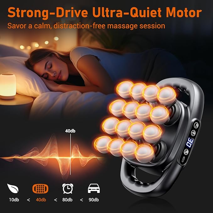 16 Mini Head Massage Gun, Valentine's Day Gifts, Portable Massager for Muscle Pain Relief, Neck Back Shoulder Legs, Quiet Deep Tissue Massager for Home Office, Ideal Gift for Women & Men