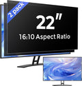 [2 Pack] 22 Inch Computer Privacy Screen Filter for Monitor 16:10 Aspect Ratio, Eye Protection Anti Blue Light Privacy Shield and Anti-Glare Protector, 22inch Removable Anti-Scratch 22in Protector Film