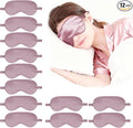 12PACK Silky Sleep Masks Satin Eye Mask Silk Eyes Cover for Sleeping Blackout Eyeshades Soft Blindfold Travel Nap Gifts