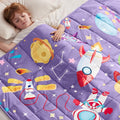 anfie Weighted Blanket Kids(50"x60" 5lbs) Weighted Blanket Cooling Blanket for Sleeping,Throw Size Breathable Blanket with Premium Glass Bead(Purple Aerospace)